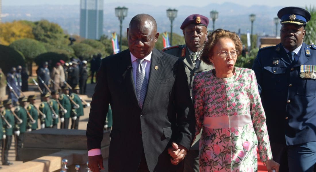 President Cyril Ramaphosa arriving at the Union Buildings in Pretoria to attend the Presidential Inauguration. GovernmentZA on Flickr.