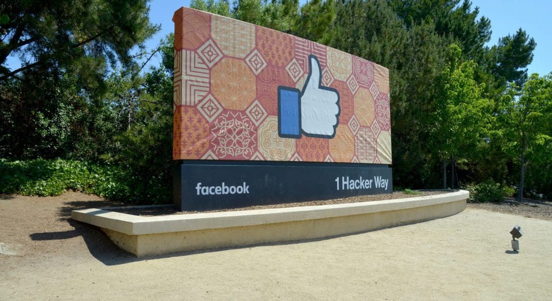 Facebook headquarters in Menlo Park, CA. Credit: Greg Bulla, Unsplash